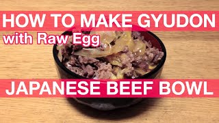 [Simple Recipe] How to Make Gyudon (Beef Bowl) with Raw Egg [iPhone 4S/HD]