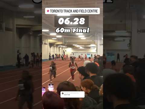 60m Dash: 8.38 seconds #shorts | York University Christmas Open | Olivia Henry Two