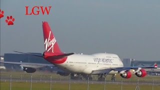 Plane Spotting *Nice Autumn Day *🍁at London Gatwick Airport inc. Go around, VS747,.....✈️✈️