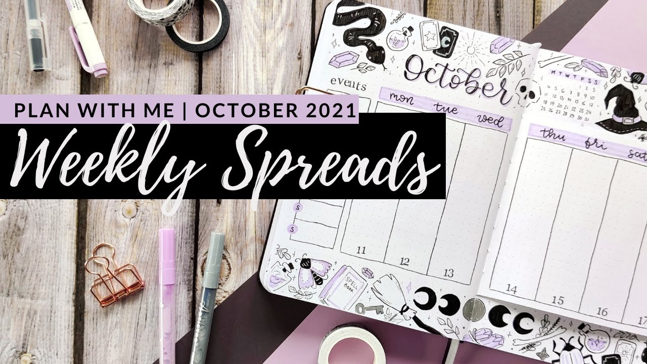 Plan With Me | October 2021 Bullet Journal Weekly Spreads