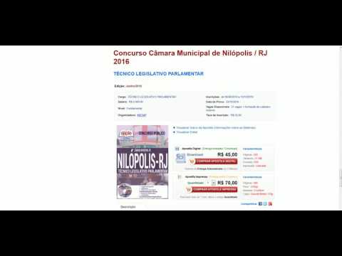 Concurso para Técnico Legislativo Parlamentar da Câmara de Nilópolis