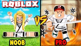 NOOB VS PRO NINJA W ROBLOX! (Roblox Ninja Legends) | Vito vs Bella