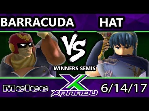 S@X 206 - Barracuda (Captain Falcon) Vs. Hat (Marth, Sheik) - Smash Melee Winners Semis - SSBM