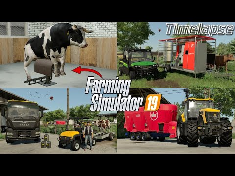 Visiting BULL BREEDING with @The CamPeR! 🐂🚜💨 A MOBILE Lely MILKING ROBOT? 🤔🤩| [FS19] - Timelapse #27