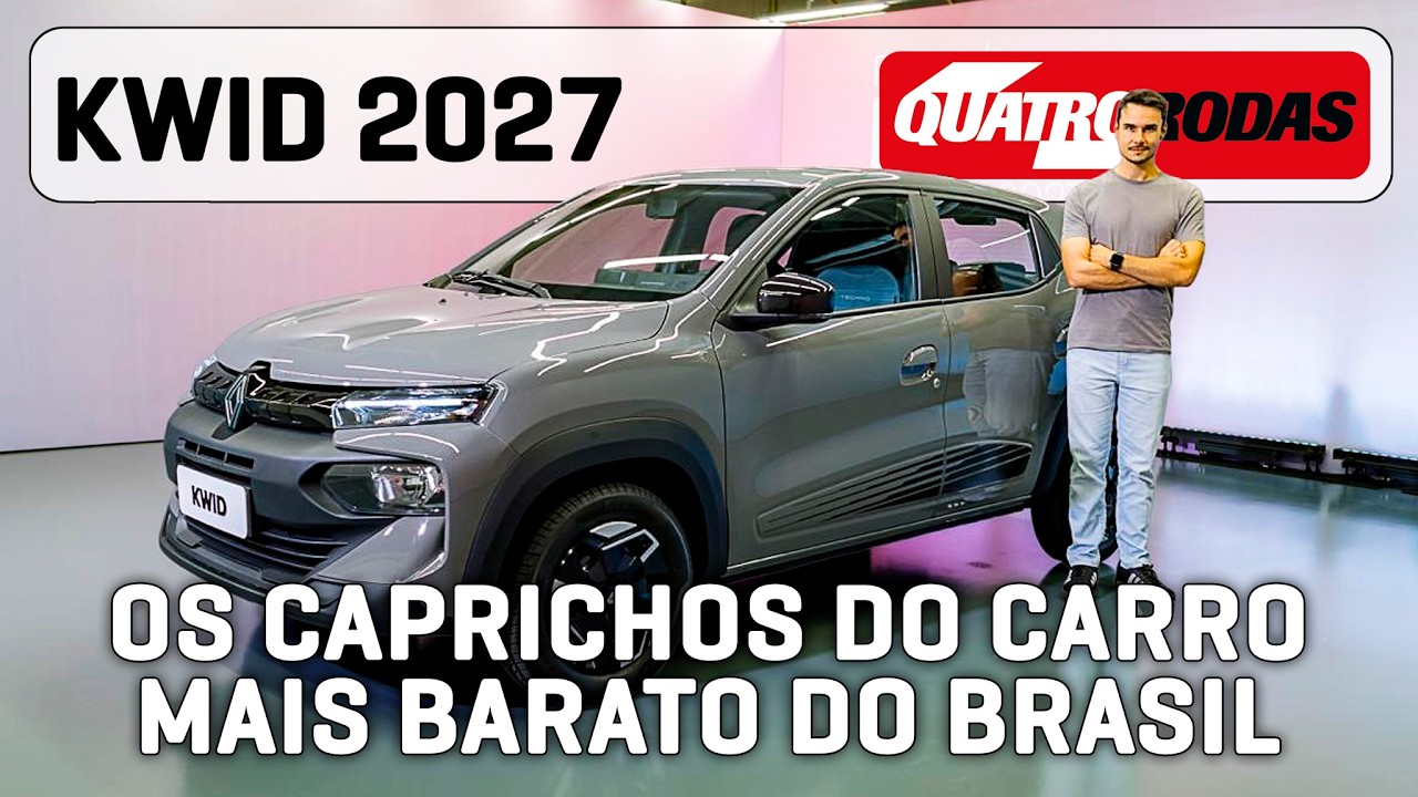 Renault Kwid 2027 tem até PAINEL DIGITAL e fica quase R$ 12.000 MAIS BARATO