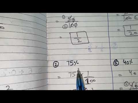 75% || How to convert percentage number to Fraction number?