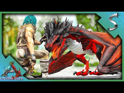 HATCHING AND RAISING MY FIRST BLOOD CRYSTAL WYVERN! - Ark: Crystal Isles [DLC E5]