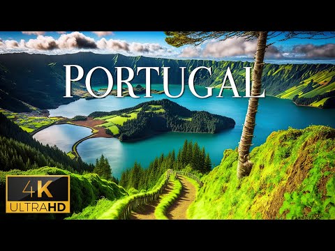 FLYING OVER PORTUGAL (4K Video UHD) - Peaceful Music With Beautiful Nature Video For Relaxation