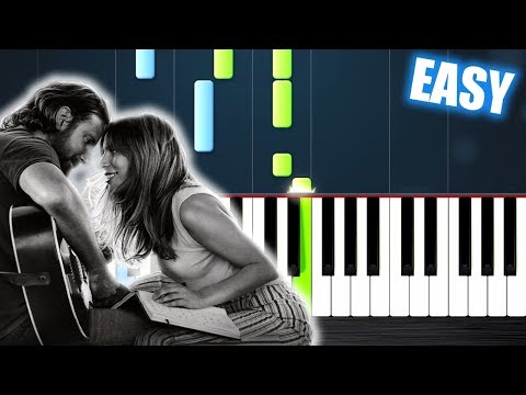 Lady Gaga, Bradley Cooper - Shallow (A Star Is Born) - EASY Piano Tutorial by PlutaX