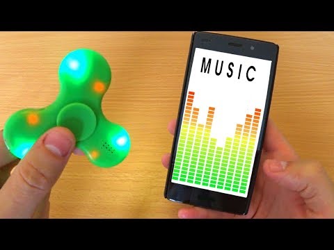 Спиннер с Блютус Колонкой с Алиэкспресс! Spinner LED Bluetooth Speaker