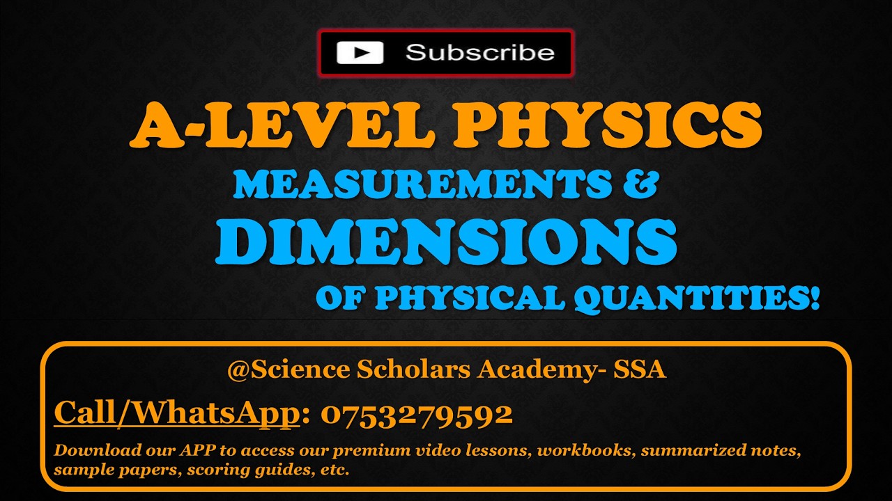 📙MEASUREMENTS & DIMENSIONS OF PHYSICAL QUANTITIES | FULL LESSON 