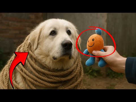 Dog Was Tied Up And Abandoned—Then Someone Left A Toy