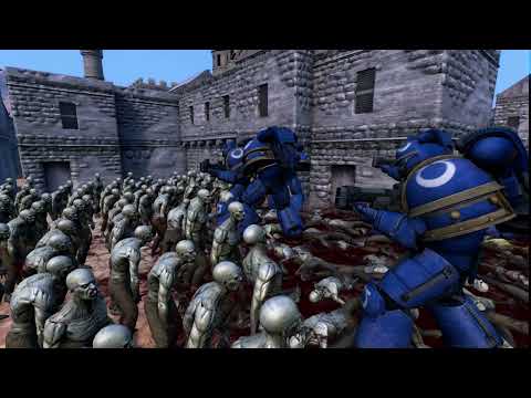 30 SPACE MARINES (WARHAMMER 40K) VS 1,000 ZOMBIES! _ "Ultimate Epic Battle Simulator"