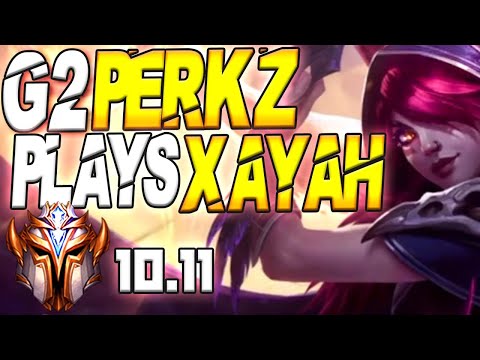 G2 Perkz Plays Xayah Feat Mikyx Rakan Bottom Lane - 10.12