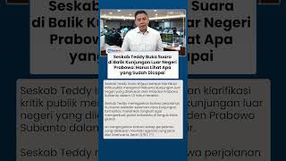 Seskab Teddy Buka Suara di Balik Kunjungan Luar Negeri Prabowo: Harus Lihat Apa yang Sudah Dicapai