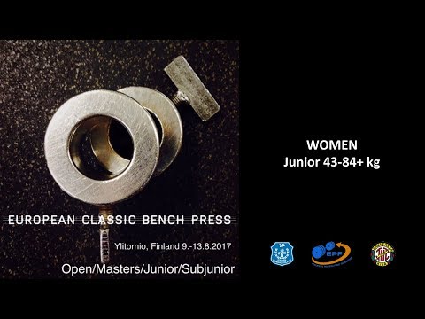European Classic Bench Press Championships 2017 - Women Junior 43-84+ kg
