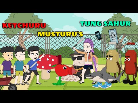 BRAINROT ANIMATION  DEMON HUNTER KETCHURU AND MUSTURU'S TUNG TUNG SAHUR   | Pinoy Animation