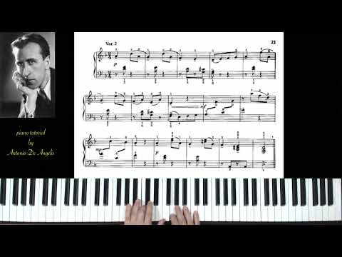 D. Kabalevsky op. 51 - Gray Day Variations on a Slovakian Folk Song - piano tutorial A. De Angelis
