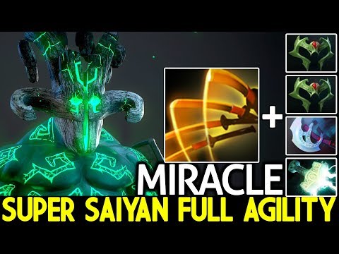 MIRACLE [Juggernaut] Super Saiyan Full Agility Build Cancer Damage 7.25 Dota 2