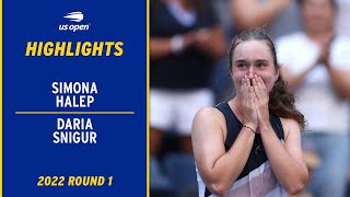 Simona Halep vs. Daria Snigur Highlights | 2022 US Open Round 1