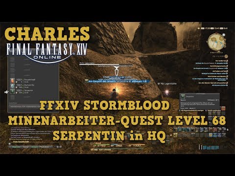 FFXIV 4.0 Minenarbeiter-Quest Level 68 / Serpentin in HQ - versteckte Sammelstelle