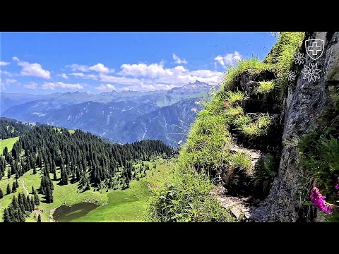 Giddy hike from Gumen, Braunwald, to vertigo-inducing Bärentritt (2022/06/23)