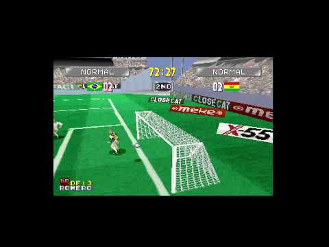 Super Football Champ (PS1 Version) - World Tournament Mode Longplay - Level: Very Hard