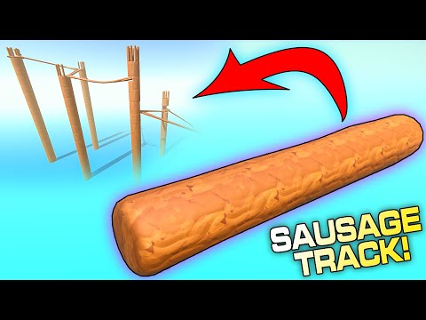 I Built a Downhill Gravity Race ENTIRELY From...SAUSAGES?!