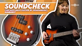 Video thumbnail for SOUNDCHECK | Chicago Bass Guitar by Gear4music, Sunburst by Gear4music Guitars