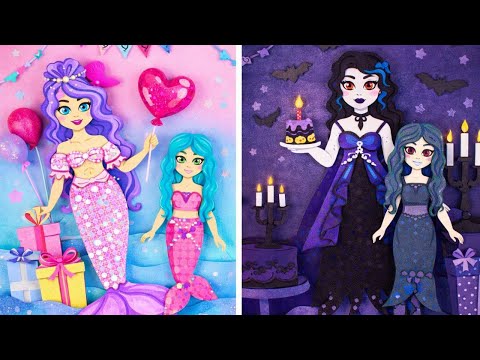 🧜‍♀️🦇 Two Magical Birthdays! Mermaids vs Vampire Mermaids 😲