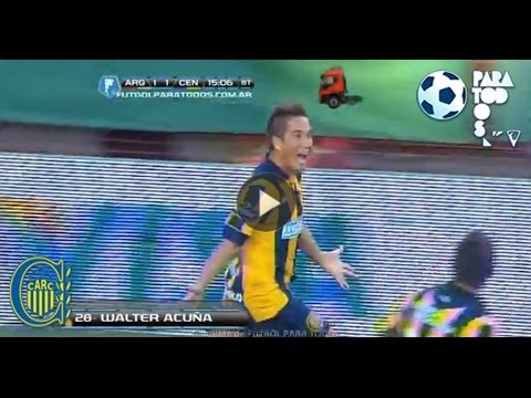Gol de Acuña. Argentinos 1 Central 2. Fecha 19. Torneo Inicial 2013
