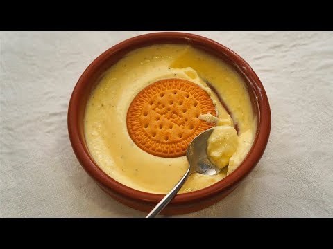 Natillas de vainilla con galleta maría