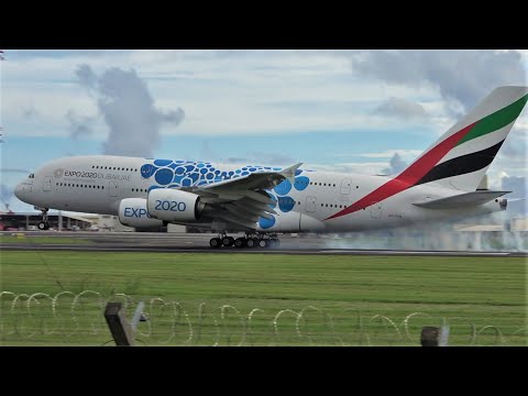 Mauritius MRU Plane Spotting 🇲🇺 Very close up Heavy take-off/Landing international traffic (2020)