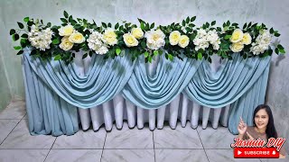 DIY Scallops Swag Table Skirting Table Decor Ideas #Centertable #centerpiece #decoration #diy #ideas