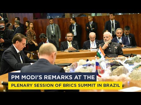 PM Modi attends the plenary session of BRICS Summit in Brazil