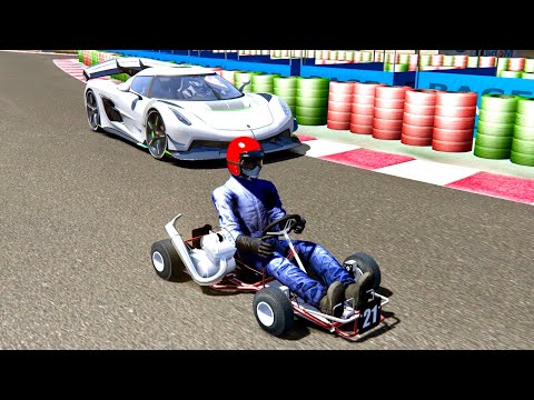 Koenigsegg Jesko vs Go Kart 125 Shifter - Kartodrome