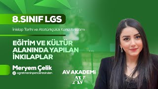 Av Yayınları | 8. Sınıf İnkılap Tarihi Konu Anlatımı | Eğitim ve Kültür Alanında