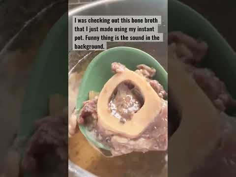 Bone broth using Instant Pot #cooking #bonebroth...