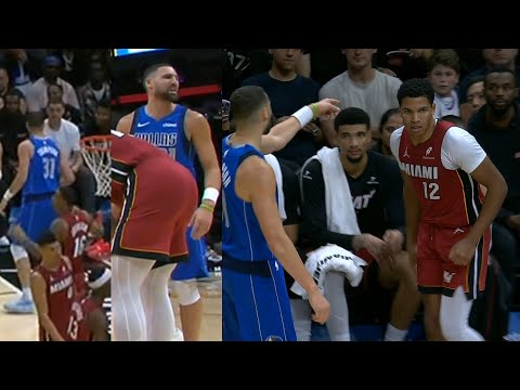 Klay Thompson has words for Heat bench then gets tech for pointing at them after 3 👀