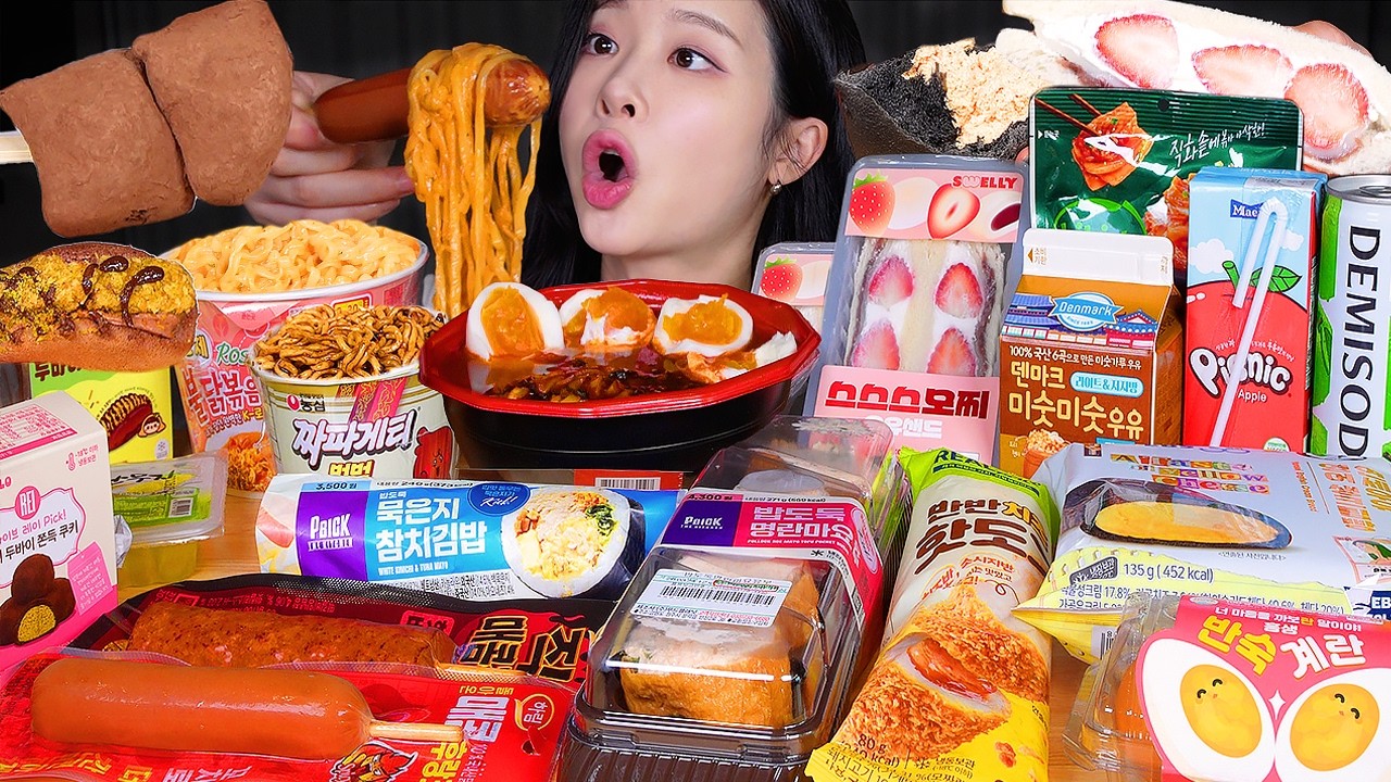 ASMR MUKBANG | 편의점 꿀조합 신상 ☆ 컵라면부터 디저트까지 The Ultimate Korean Convenience Store Food! CVS ⭐️ 韓国?