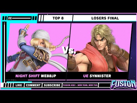 Fusion #281 - New Year, New Fusion - Top 8 - Losers Final - WebbJP (Sheik) VS Synnister (Ken) - SSBU