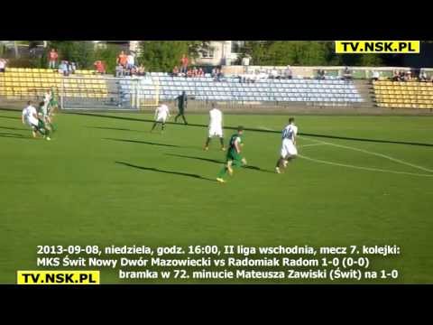 tv.nsk.pl 2013-09-08 MKS Świt Nowy Dwór Mazowiecki - Radomiak Radom 1-0 (0-0) bramka