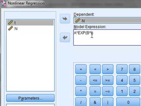 Nonlinear regression (SPSS)