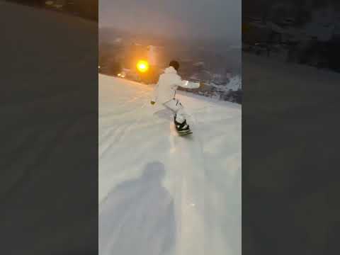 蔵王のナイターはまじできれい！#スノーボード #snowboarding #ナイター スノボー#蔵王温泉スキー場
