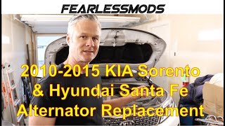 2010-2015 3.3L V6 KIA Sorento & Hyundai Santa Fe Alternator Replacement