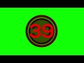 1minute RED Count Down Circular Timer Green Screen FREE