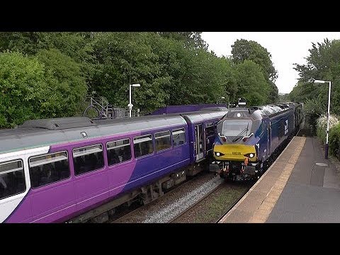 68026 and 68023 at Stocksfield on 21st August 2017
