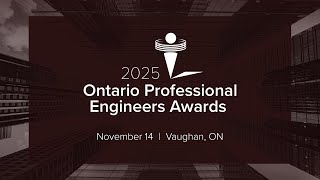 OPEA 2025 - Dr. Jing Jiang, P.Eng. (Professional Engineers Gold Medal)