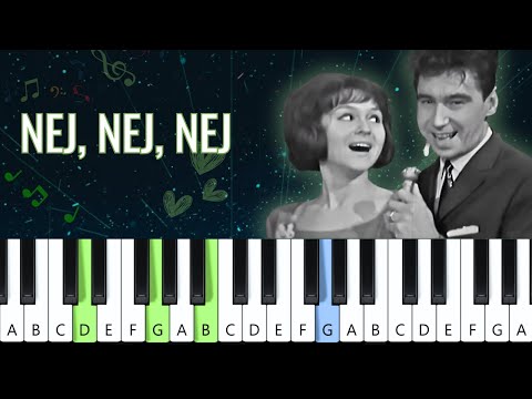 Pavlína Filipovská a Josef Zíma - Nej, nej, nej (piano tutorial | noty | MIDI | české písničky)