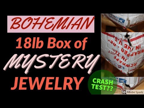 18 Pound Box of Goodwill Bohemian Mystery Jewelry Unboxing Unjarring Opening Silver Gemstones BOHO